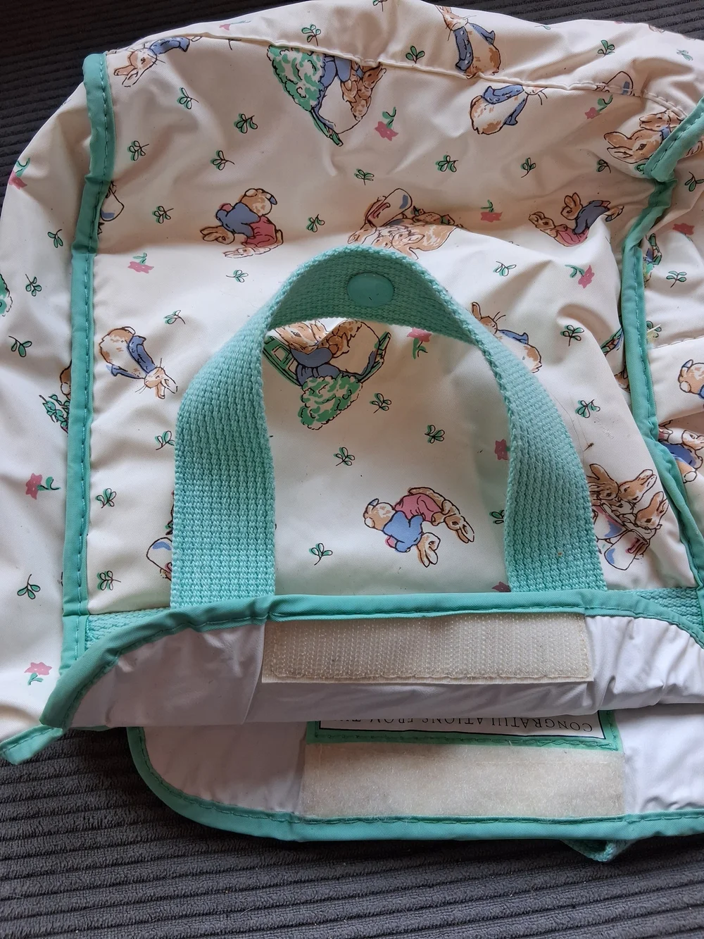 Peter Rabbit Cream & Mint Kids Tote Bag